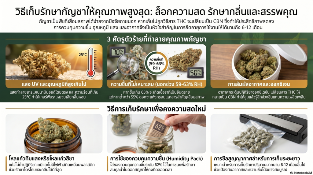 วิธีเก็บรักษากัญชา ให้สดใหม่ วิธีเก็บกัญชา