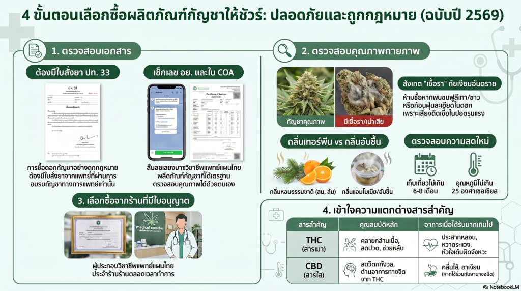 วิธีซื้อผลิตภัณฑ์กัญชา ให้ปลอดภัย วิธีเลือกซื่อผลิตภัณฑ์