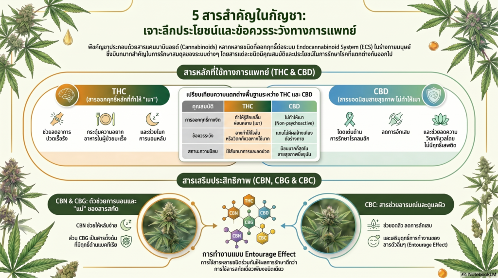 สารสำคัญในกัญชา มีอะไรบ้าง สารสำคัญกัญชา