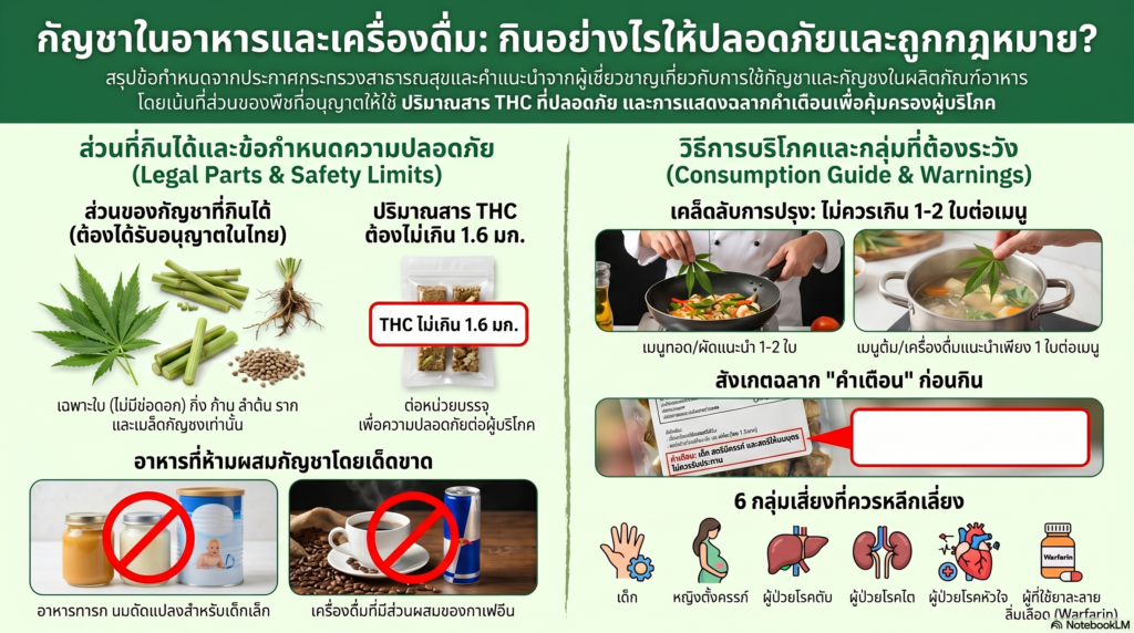 กัญชาในอาหารและเครื่องดื่ม: กินอย่างไรให้ปลอดภัยและถูกกฎหมาย กัญชาในอาหารและเครื่องเดิม